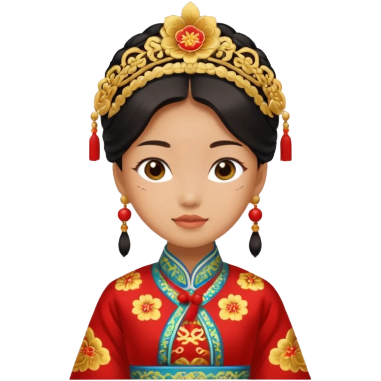 chinese girl in traditional costume emoji