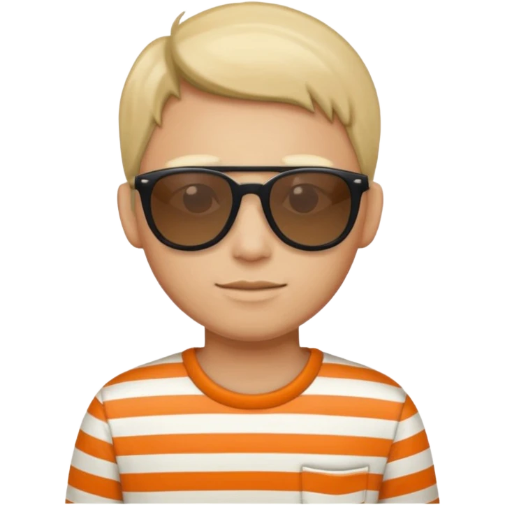 striped shirt and sunglasses vibe emoji
