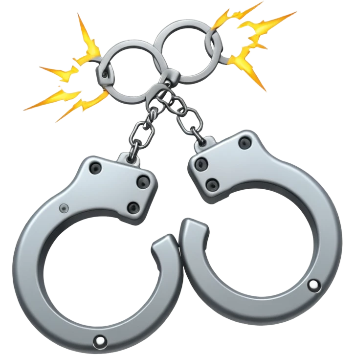 cracking handcuffs with beautiful effects emoji