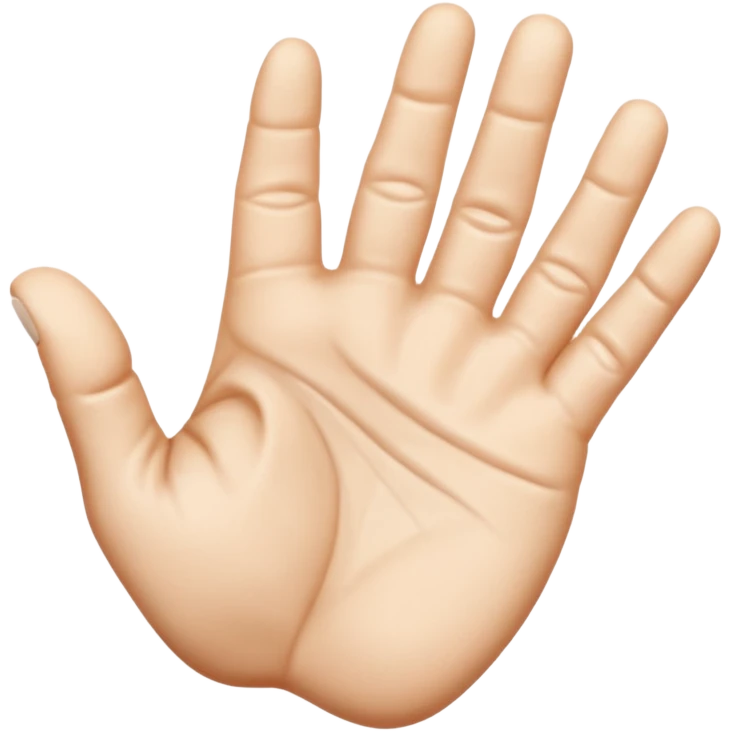 Crea un emoji que sea este ✋️ pero de cabeza, osea invertido, dale una vuelta de 90 grados  emoji