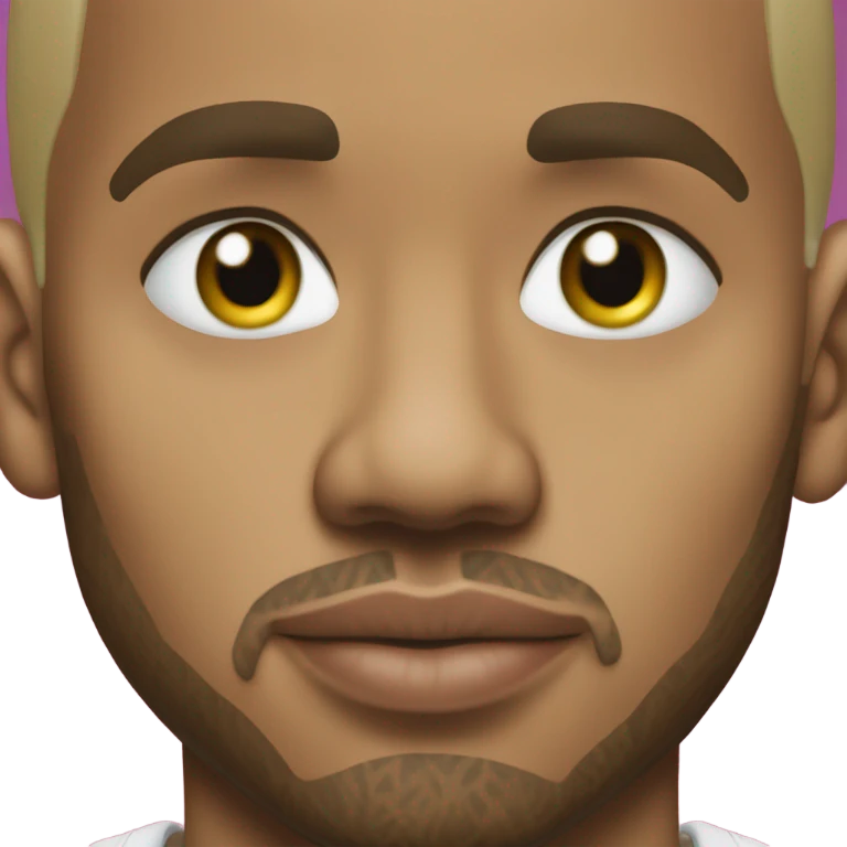 Hyper Realistic very handsome Chris Brown  emoji