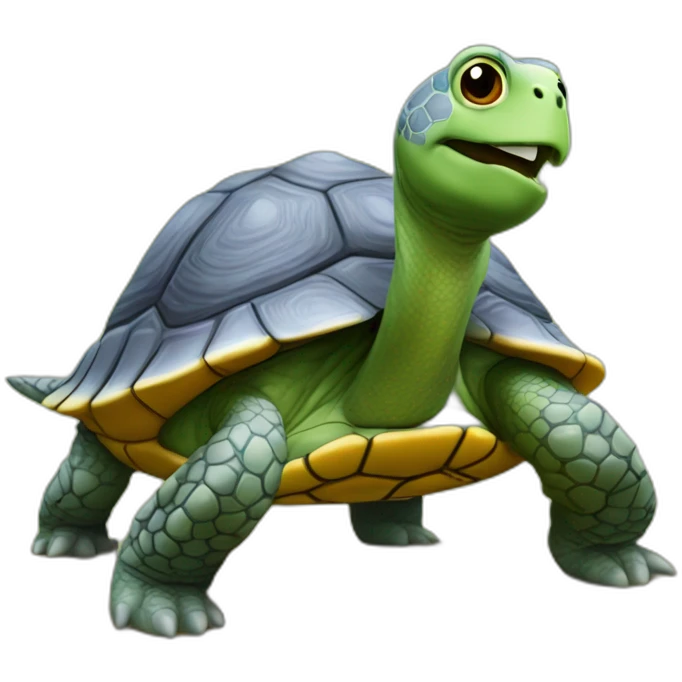 Tortue sur une tortue emoji