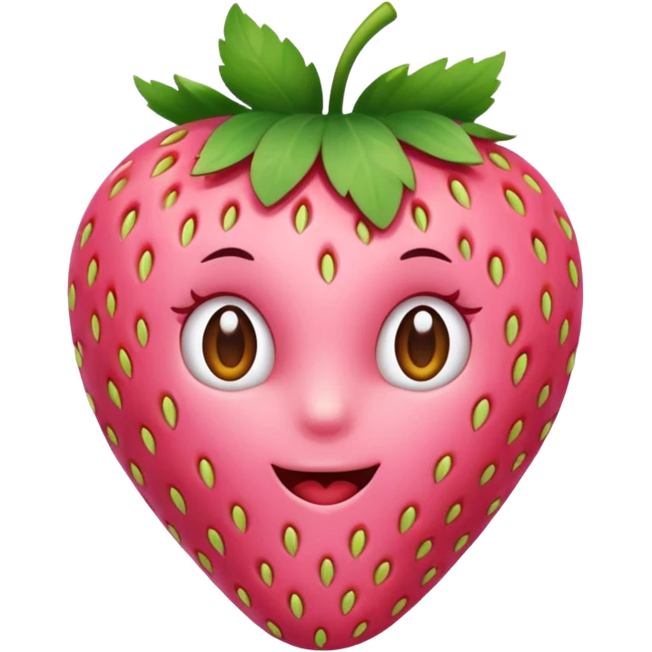 Pink strawberry  emoji