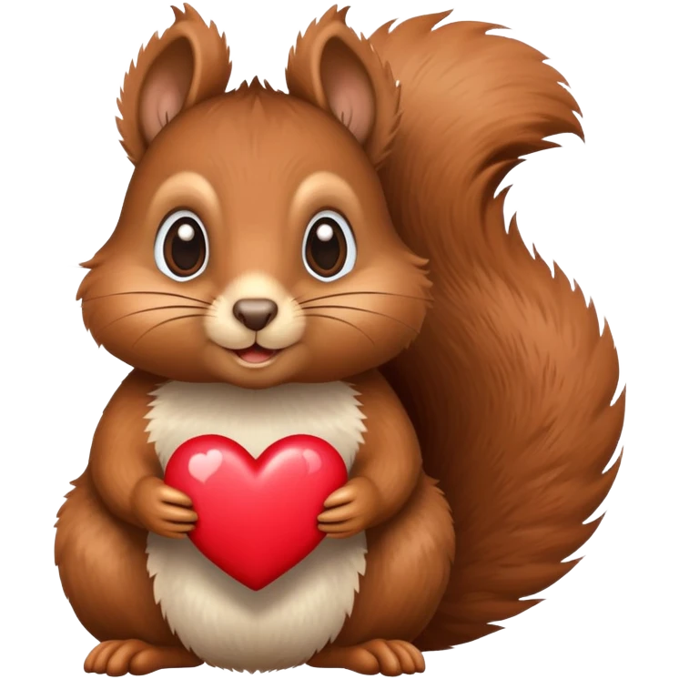 Squirrel with heart in the eyes emoji