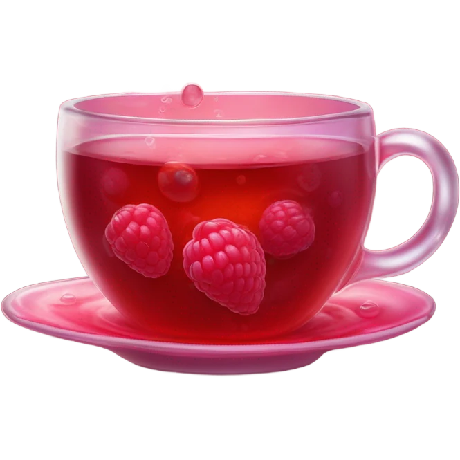Hot raspberry tea emoji