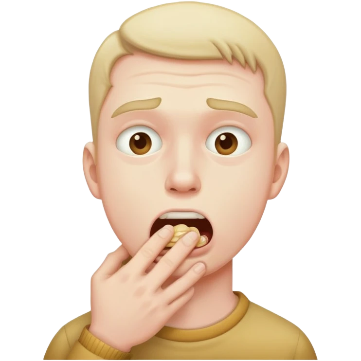man choking himself  emoji