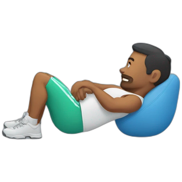 Man doing crunches emoji