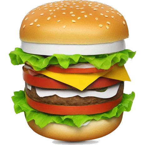 a burger made out of white paper emoji