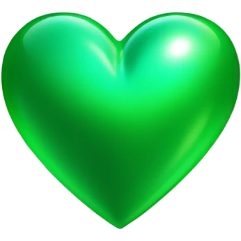 green 3d heart emoji