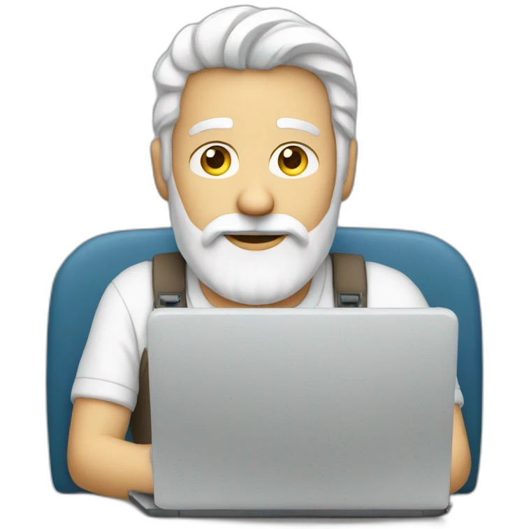 white-bearded-man-with-laptop emoji