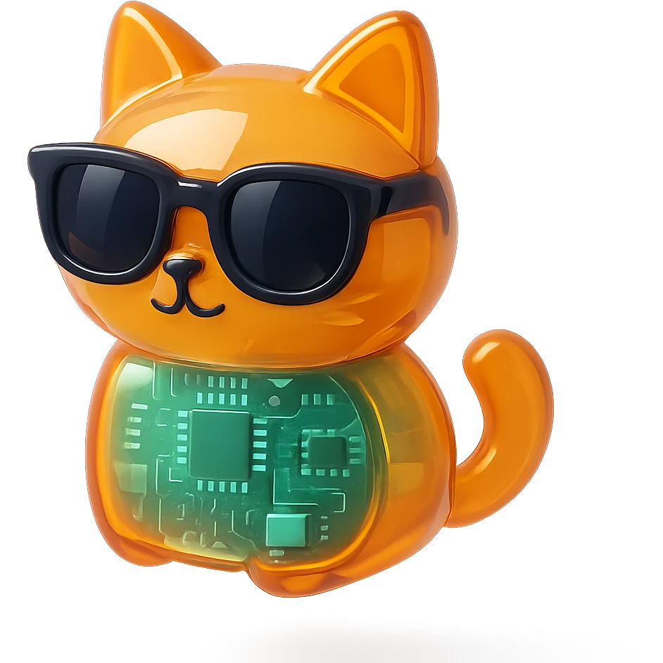 Cat wearing sunglasses emoji