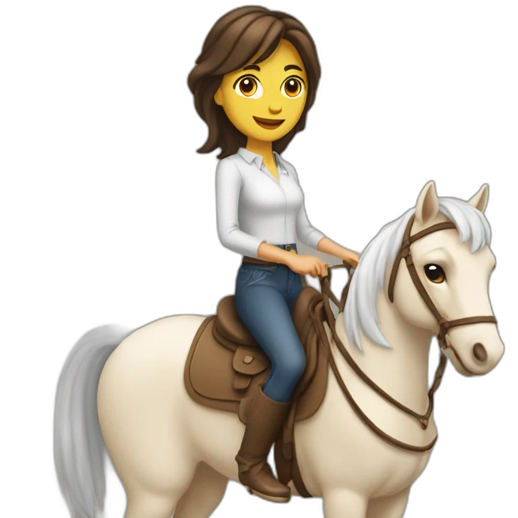 Femme sur cheval emoji