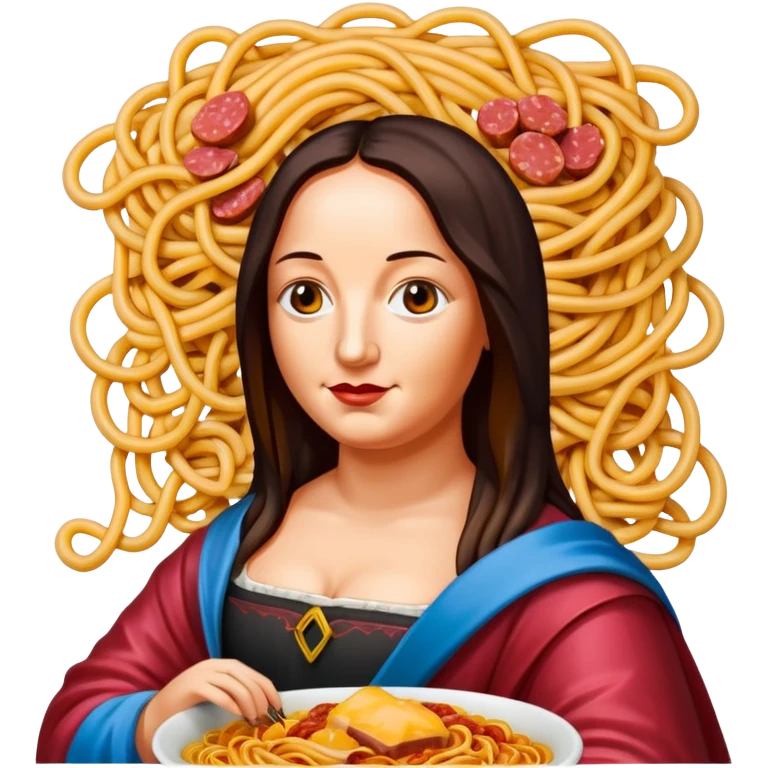 pop art monalisa SPAM meat spaghettio slop  emoji
