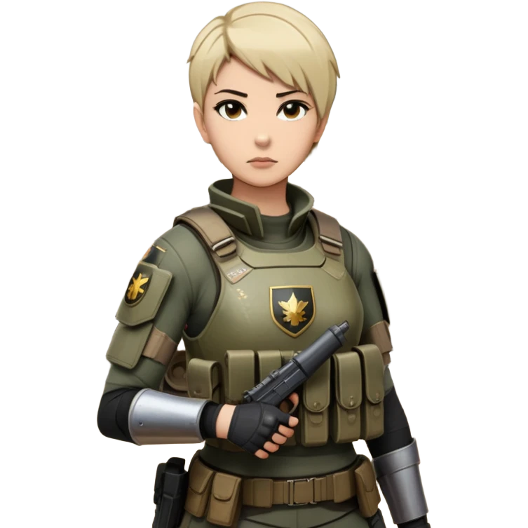 Her armor and uniform likely have a rugged, military aesthetic, with tactical gear strapped across her torso—ammo pouches, communication equipment, and maybe even battle insignia that mark her experience. Her face? Sharp, determined, perhaps framed by short-cropped or tied-back hair for practicality in combat. A scar or a tough expression could reinforce her hardened persona.

Now, her tank—a true beast of war. It should look menacing, reinforced with extra armor plates, rugged treads grinding over battlefield terrain. Weathered with scratches and battle marks, yet formidable. Does she personalize it? Maybe a signature emblem or some painted slogans—proof that she dominates the war zone with style.

Adding dynamic elements like dust kicking up from the tank’s movement, sparks from weapon fire, or an intense battlefield backdrop would enhance the energy. Let me know if you want to refine certain aspects or brainstorm alternative looks! emoji