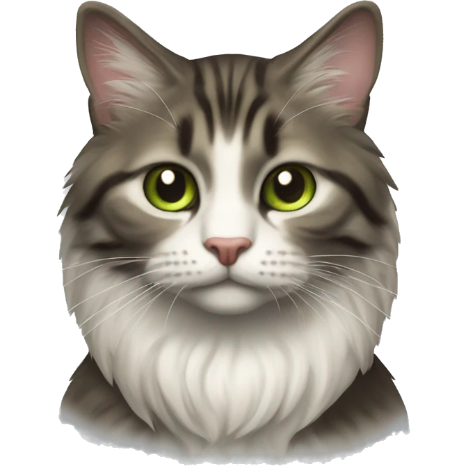 Котик рыжий лежит и играет с зелёным резиновым мячиком  emoji