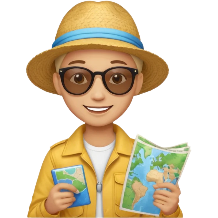 city tourist with map emoji