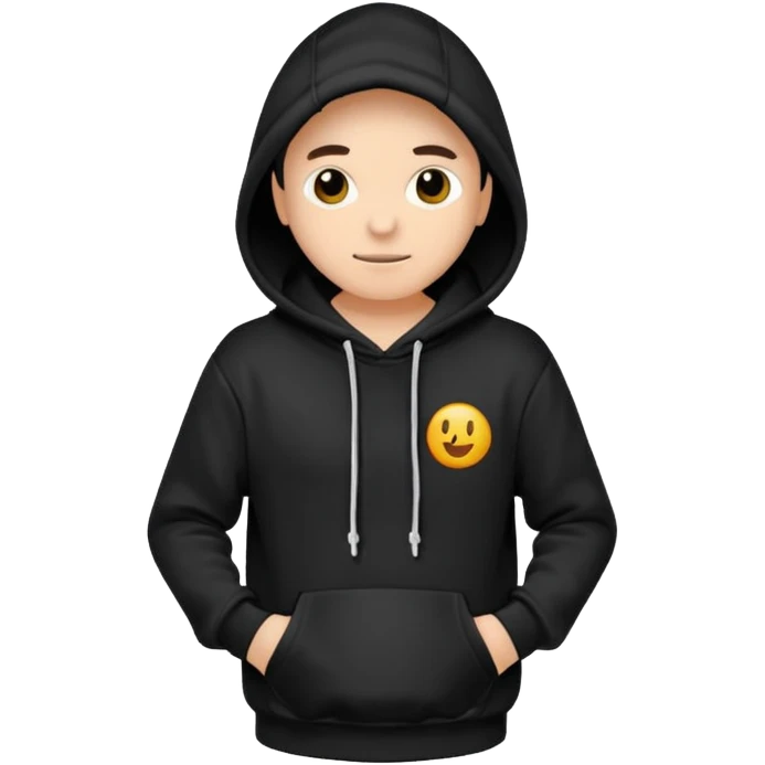 black hoodie emoji