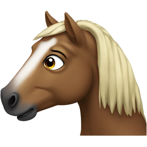 crying horse emoji