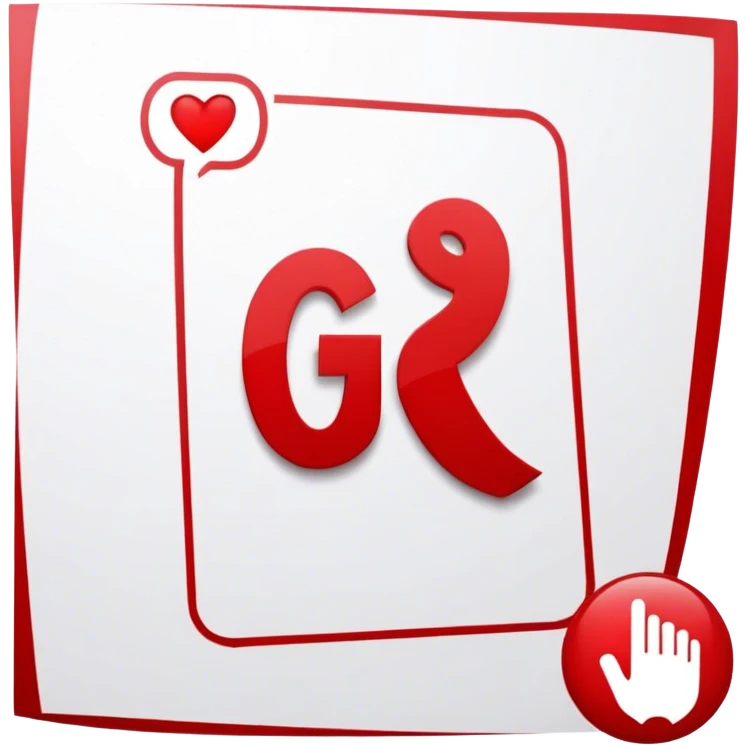 a red poster with "GO RED" text emoji