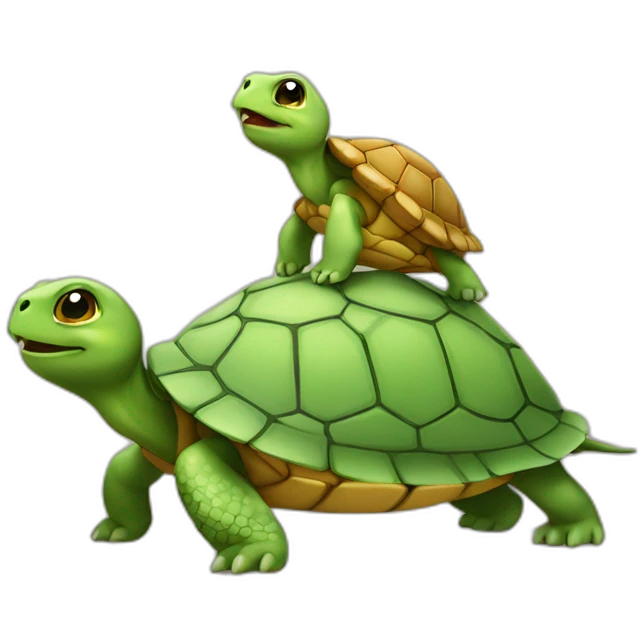 Tortue sur chat emoji