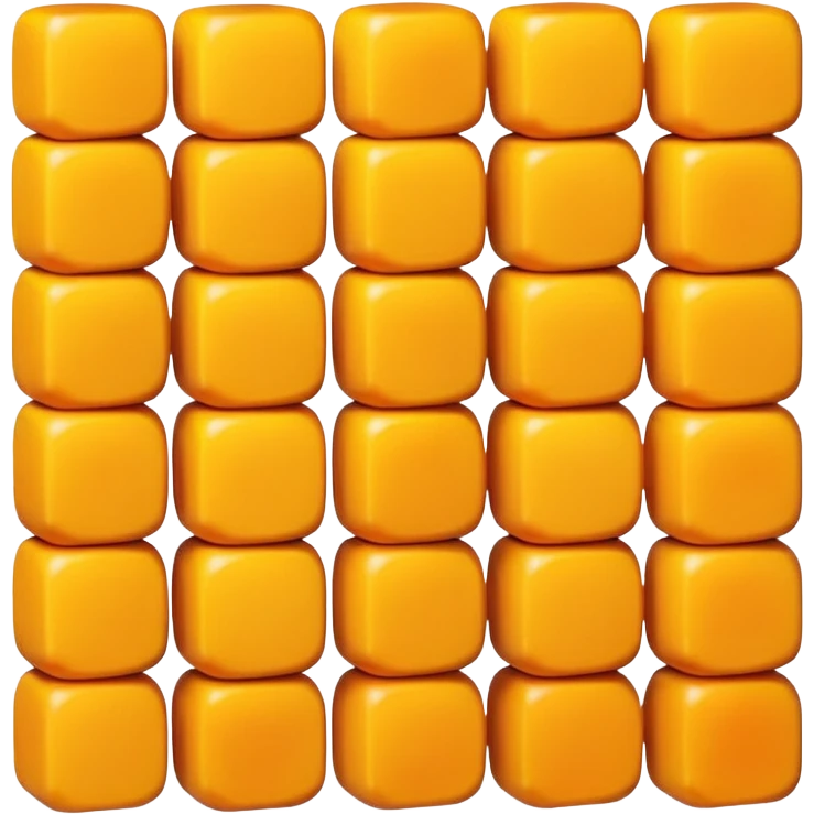 clean grid of mango cubes, minimal, flat, bright yellow-orange, no face, no background, not a character emoji