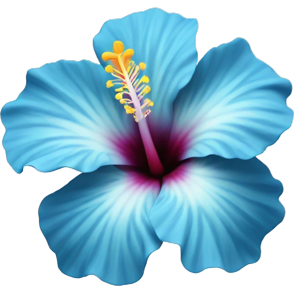 blue hibiscus flower  emoji