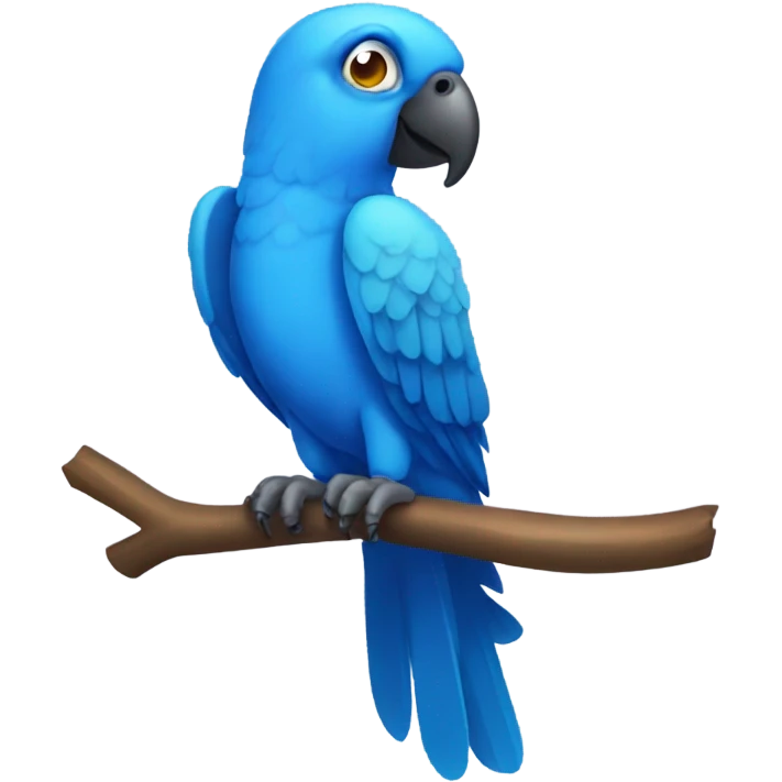 Blue parrot emoji