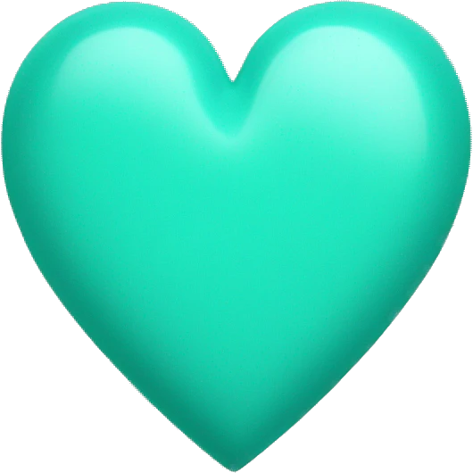 turquoise heart emoji emoji