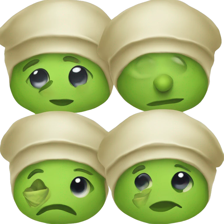 a single Brussel sprout Christmas hat emoji