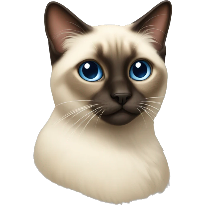 fluffy siamese cat  emoji