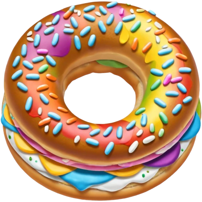 ❤🧡💛💚💙💜💗 rainbw 🥯 realistic emoji