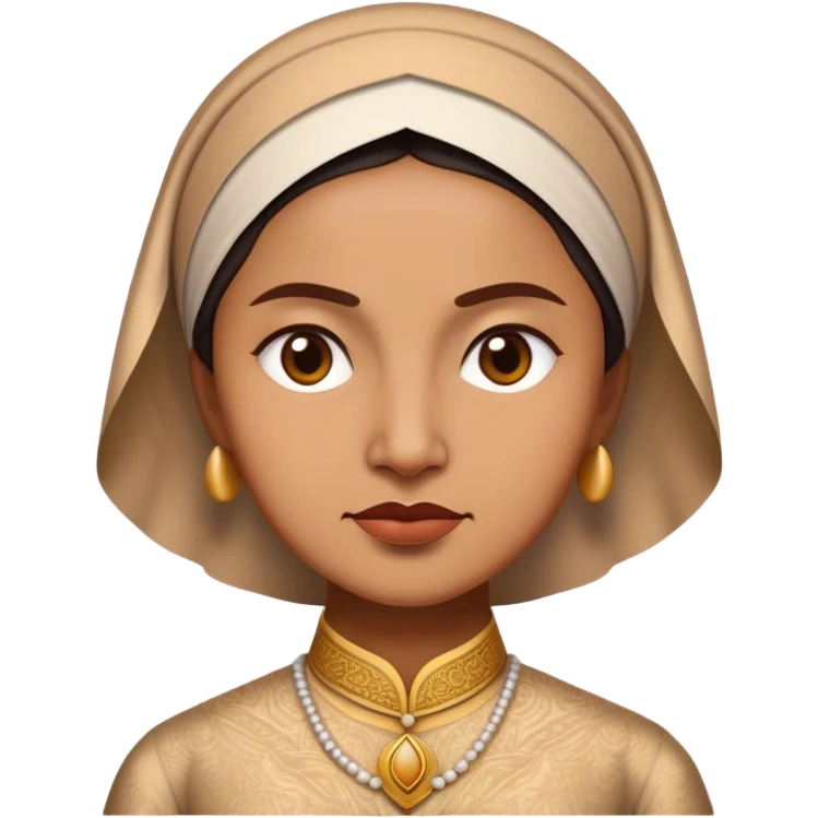 Cinematic Realistic Raden Ajeng Kartini Portrait Emoji, depicted as an inspiring Indonesian feminist icon in period attire with a thoughtful determined gaze, rendered with lifelike textures and warm empowering lighting that captures her pioneering spirit. emoji