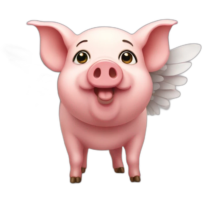 Pig with wings emoji