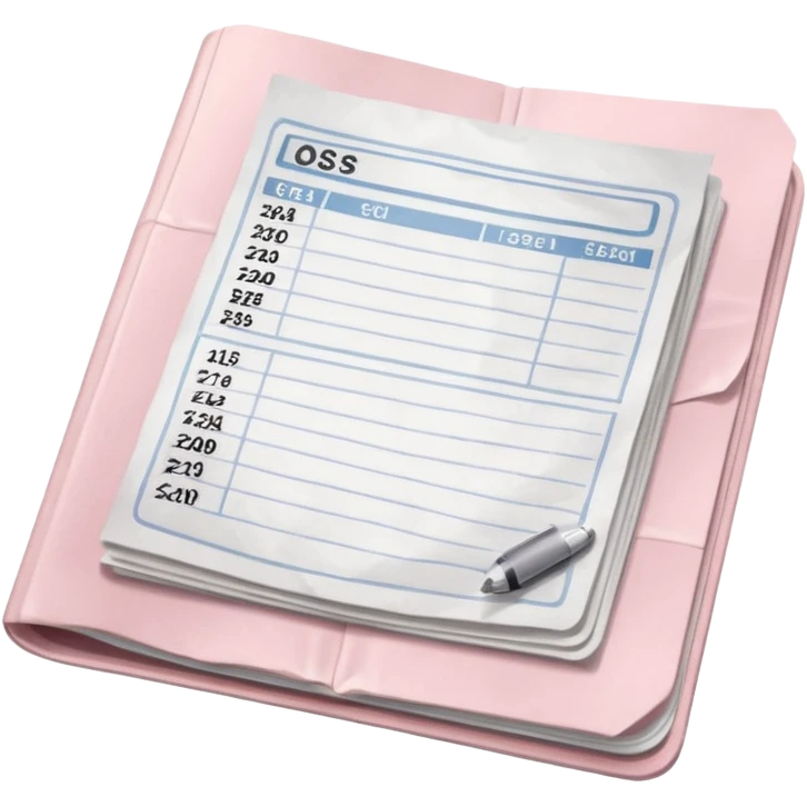 Light Pale Pink expense Documents emoji