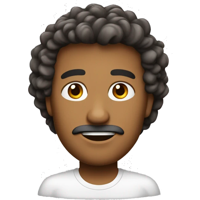 Homem, pela clara, cabelo castanho, olhos castanhos, cabelo de topete, sorrindo. emoji