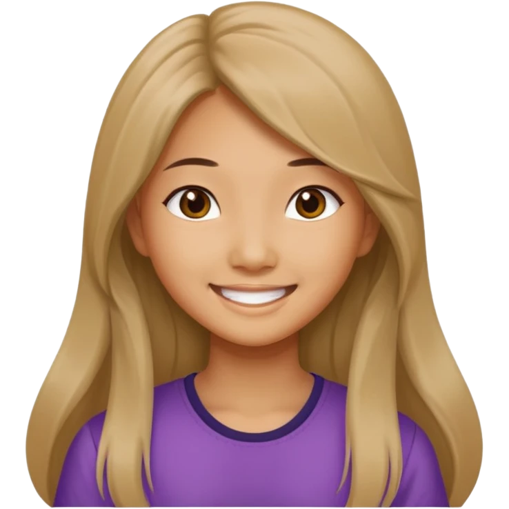 Rich Instagram baddieAsian girl with long hair emoji