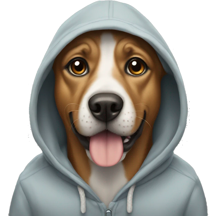 Dog wearing hoodie  emoji
