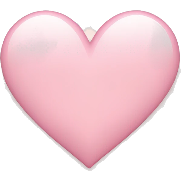 Light pink heart iPhone style emoji