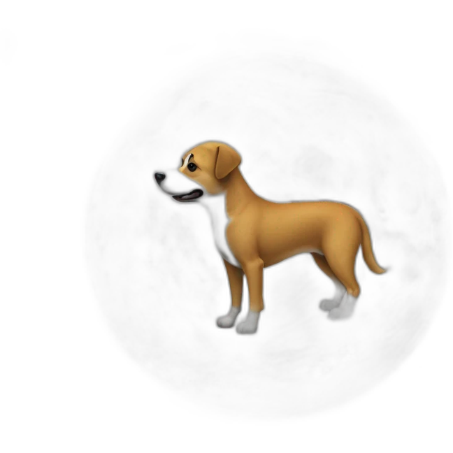 dog on the moon emoji