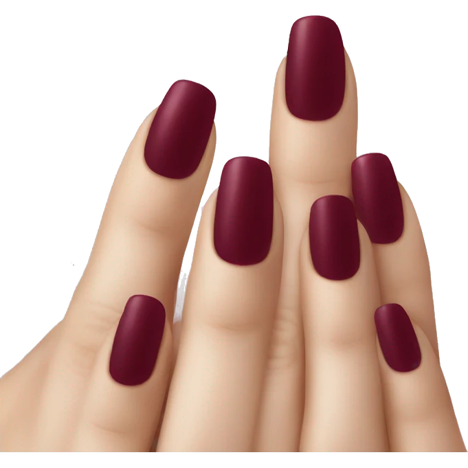 Wine red nails emoji