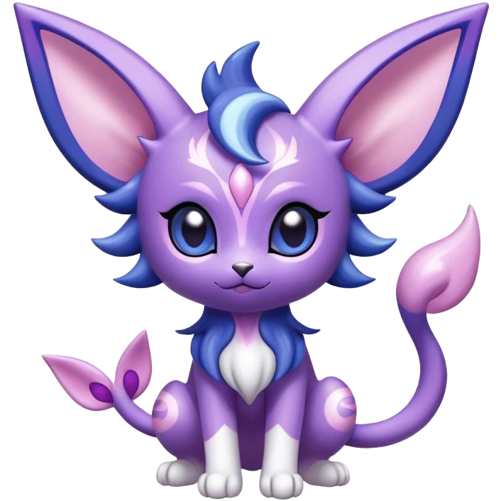 Shiny Exotic Cute Adorable Majestic Espeon-Espurr-Meowstic-Hybrid-Creature with pattern-markings emoji