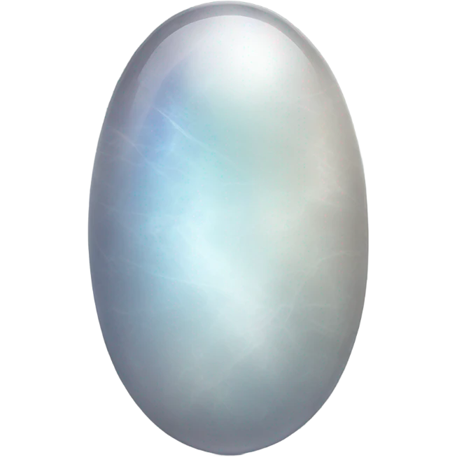 oval moonstone with a gray tint emoji