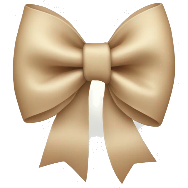 beige bow emoji