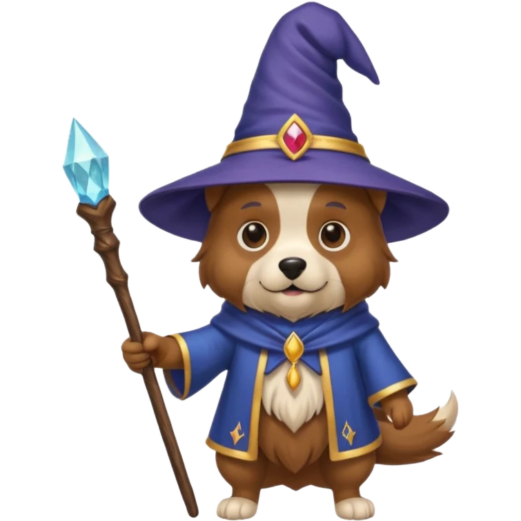 Dog wizard emoji