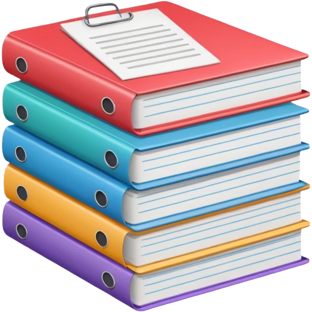 stack of documents colors emoji