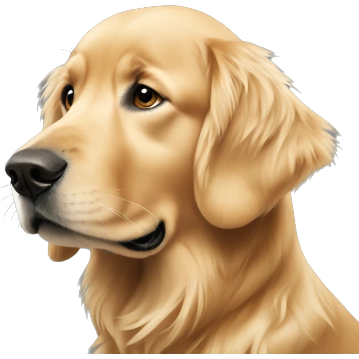 golden retriever with a blonde haired woman emoji