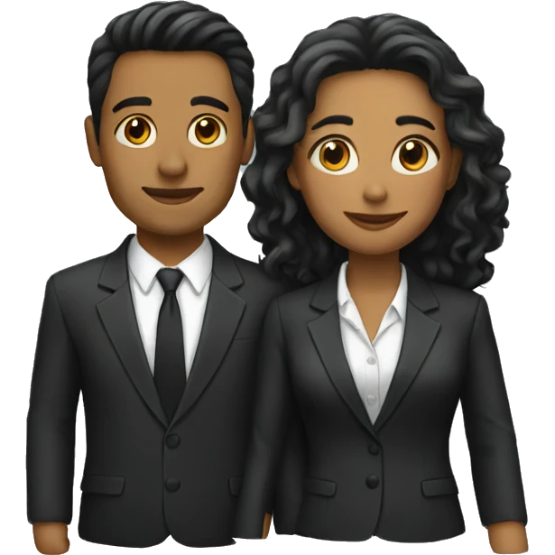 man and woman in suits emoji