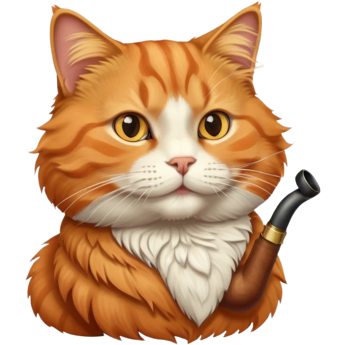 fat kitty with a pipe emoji