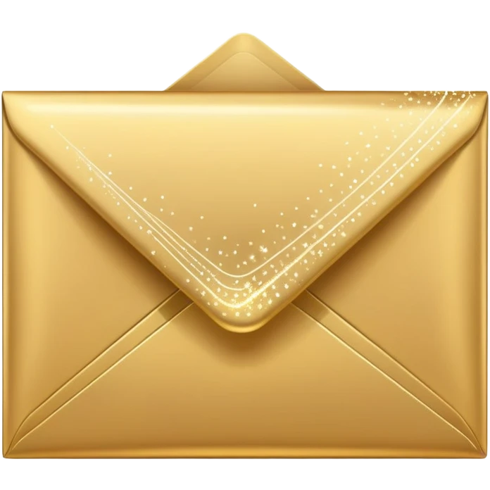 closed envelope with sparkles or motion lines around it, representing an announcement emoji