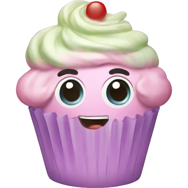 Pastel Birthday capcake emoji